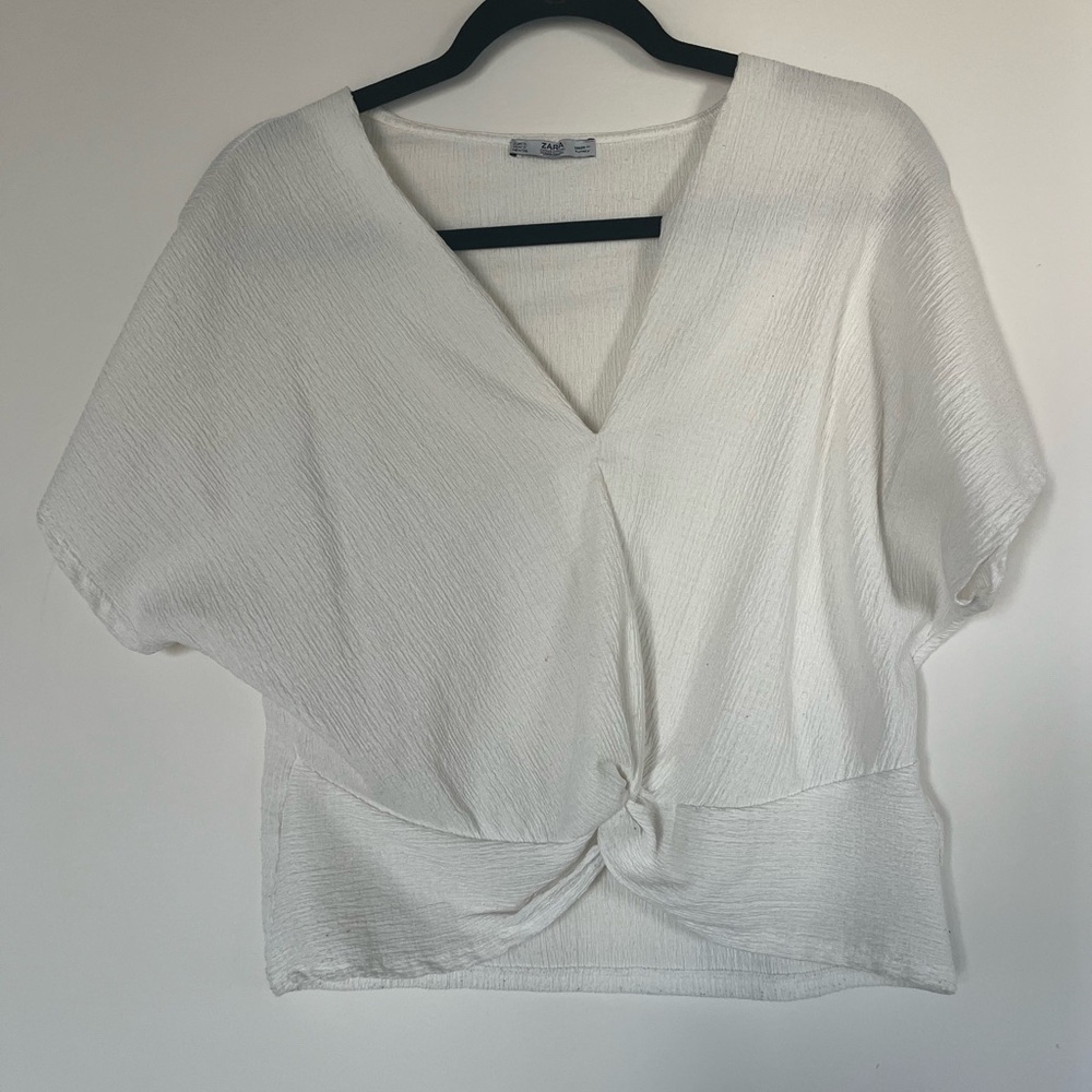 Zara White Women's Top Size Small